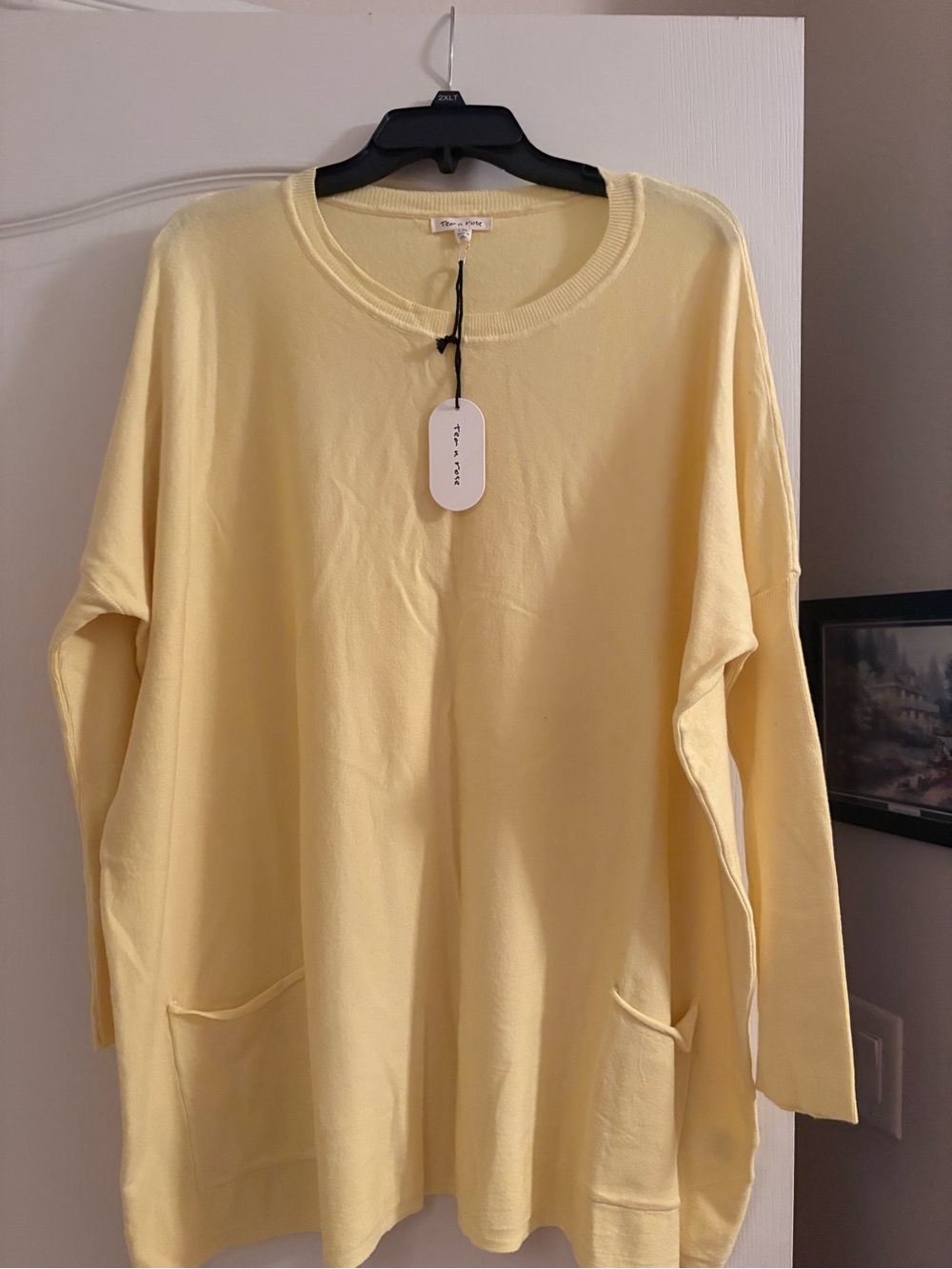 tea n rose Light Yellow Women's Sweater with Pockets